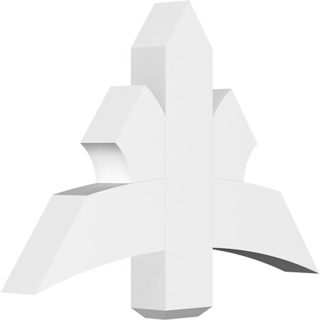 Ekena Millwork Davenport Architectural Grade PVC Gable Bracket, 36"W x 24"H x 4"D x 6"F, 16/12 Pitch GBP036X24X0406DAV00